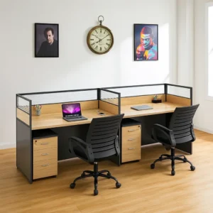 Straight 2 way office working station with drawers