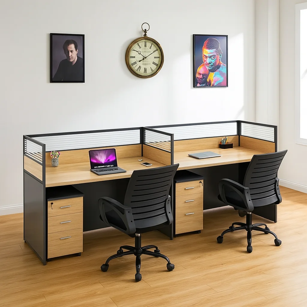 Straight 2 way office working station with drawers