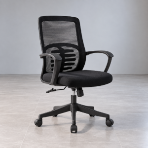 Ergonomic General Office Mesh Chair with Lumbar Support – Black
