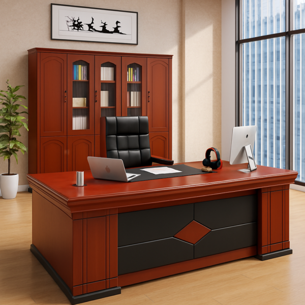 1.8m Mahogany Executive office desk