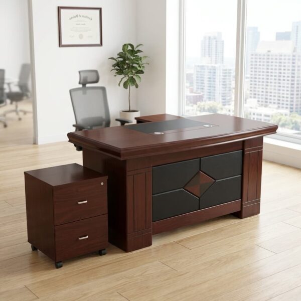 1.4m modern executive office desk with side desk and drawer