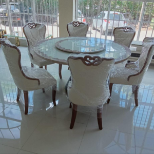 6 Seater Round Marble dining table