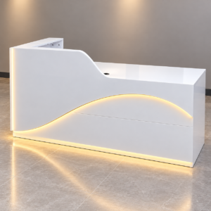 1.6m Modern Executive Reception Desk with LED Lighting
