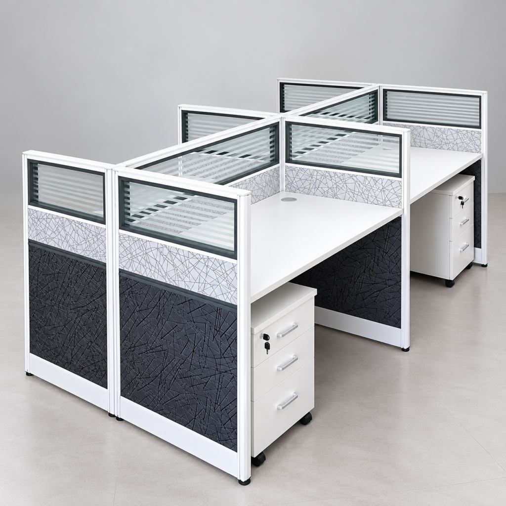 4-Person Modular Office Workstation